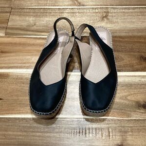 Gaimo Espadrilles size 37 Black Leather NEW- Never worn